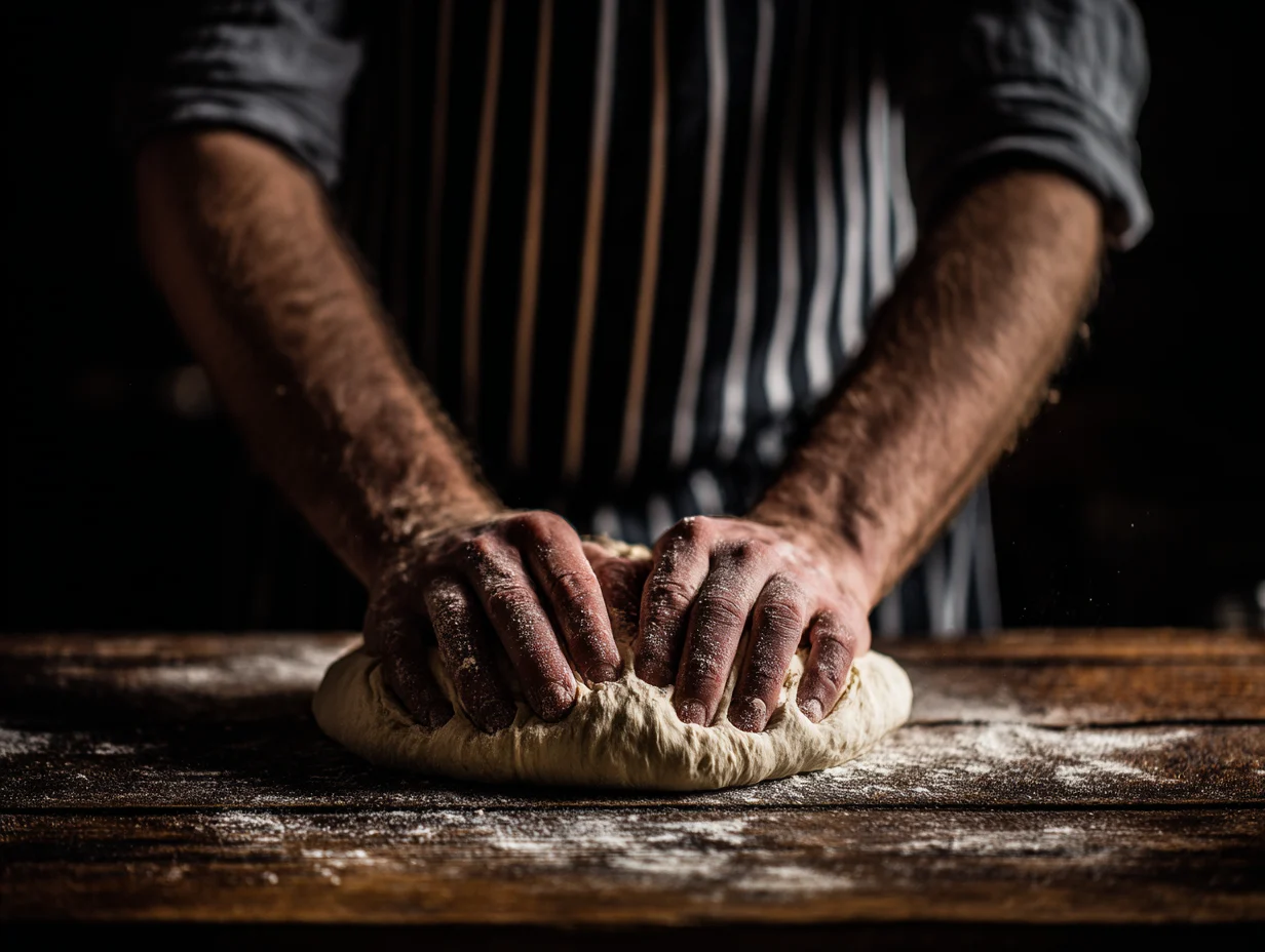 Man Knetet Pizzateig